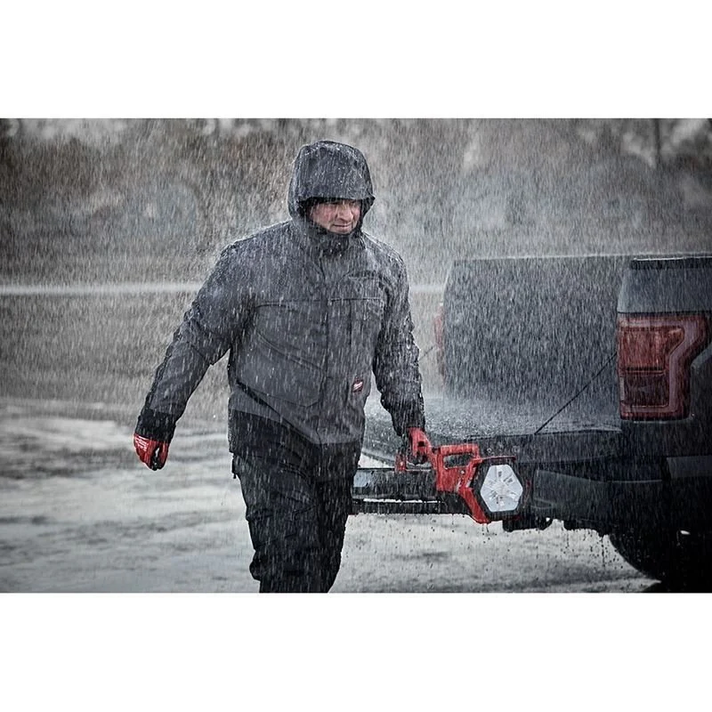 203RN-21 M12 12 Volt Lithium-Ion Cordless Heated AXIS Layering System with HYDROBREAK Rainshell Kit XL (Gray) - Image 3
