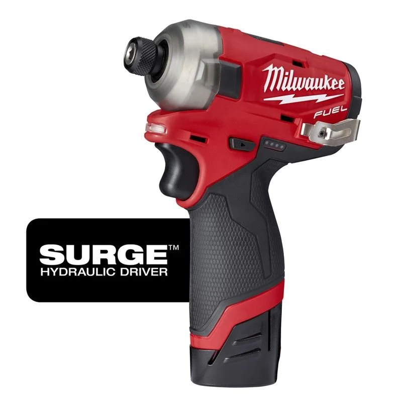 2551-22 M12 FUEL 12 Volt Lithium-Ion Brushless Cordless SURGE 1/4 in. Hex Hydraulic Driver Two Battery Kit - Image 2