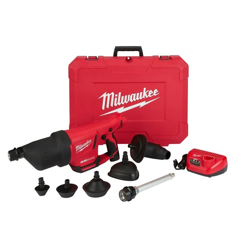 2572B-21 M12 12 Volt Lithium-Ion Cordless AIRSNAKE Drain Cleaning Air Gun Kit-B - Image 2