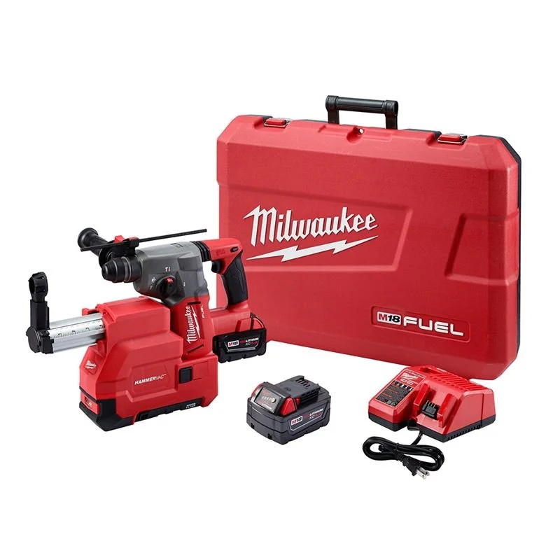2712-22DE M18 FUEL 18 Volt Lithium-Ion Brushless Cordless 1 in. SDS PLUS Rotary Hammer HAMMERVAC Dedicated Dust Extractor Kit