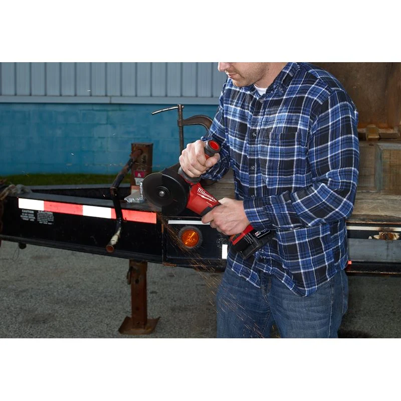 2781-20 M18 FUEL 18 Volt Lithium-Ion Brushless Cordless 4-1/2 in. / 5 in. Grinder, Slide Switch Lock-On - Tool Only - Image 4