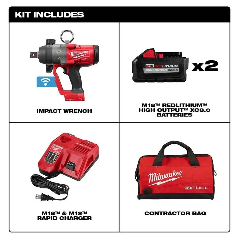 2867-22 M18 FUEL 18 Volt Lithium-Ion Brushless Cordless 1 in. High Torque Impact Wrench with ONE-KEY Kit - Image 2