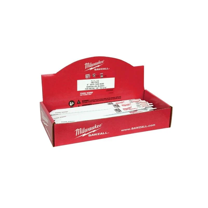 48-01-7187 9 in. 14 TPI Thin Kerf SAWZALL Blades - Image 2
