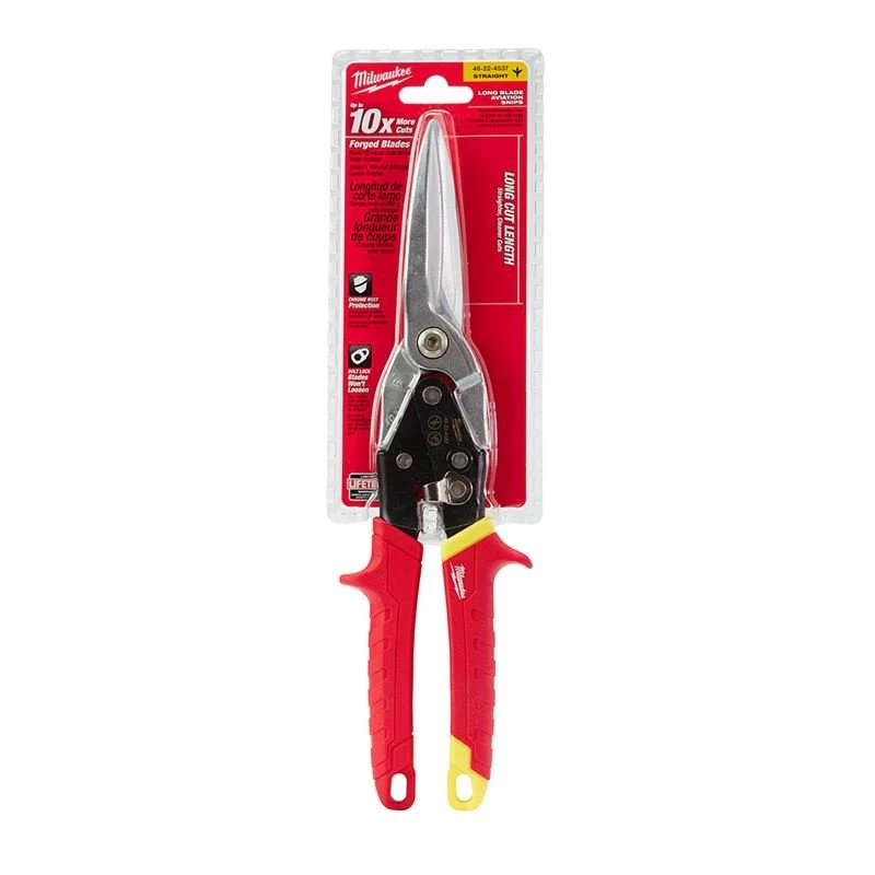 48-22-4537 Long Cut Straight Aviation Snips - Image 2