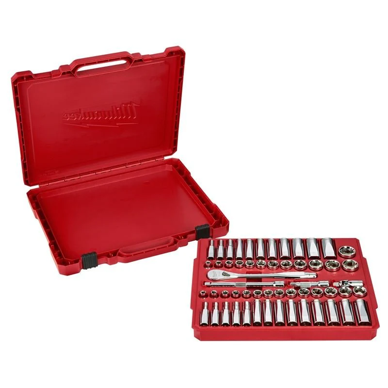 48-22-9008 3/8 in. Drive Ratchet Socket Set - SAE Metric - 56 Piece - Image 2