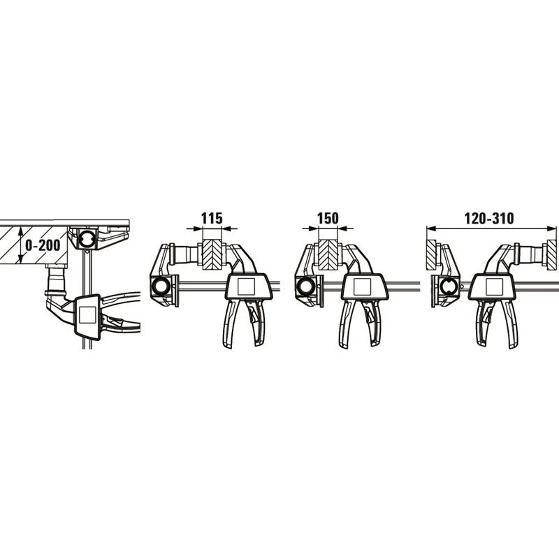 Bessey EZR-SET One Hand Track Clamp Set 2 Pcs - Image 4