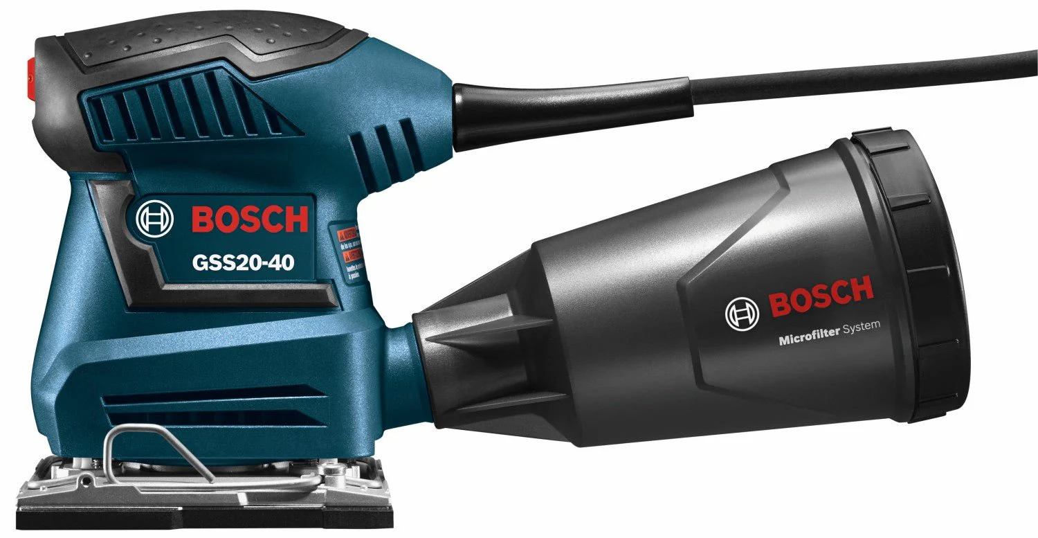 Bosch 2-Tool Combo Kit with 5 In. Single-Speed Palm Random Orbit Sander/Polisher and 1/4-Sheet Orbital Finishing Sander - Image 3