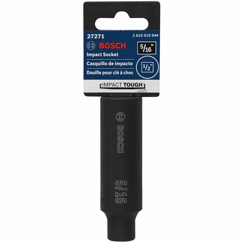 Bosch | 27271 5/16 In. Impact Tough Deep Well Socket, 1/2 In. Shank - Image 2