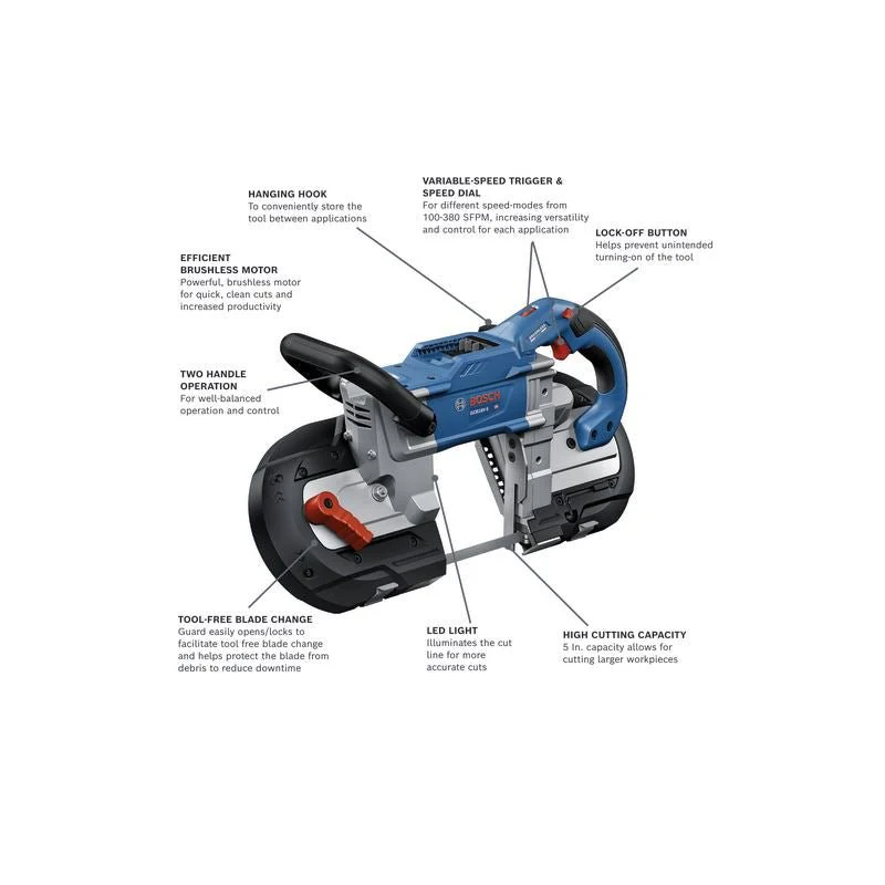 Bosch | GCB18V-5N 18V 5 In. Deep Cut Band Saw - Image 2