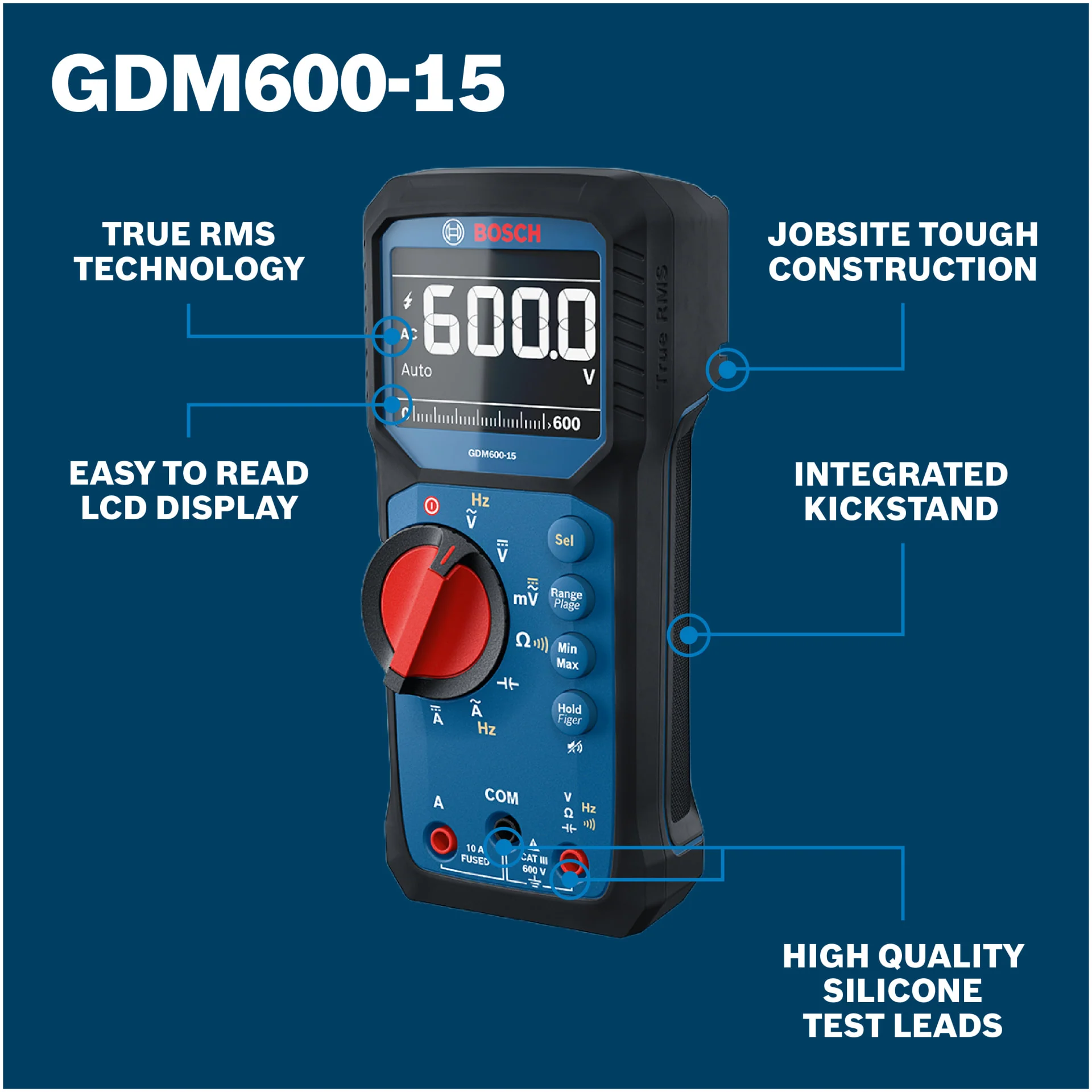 Bosch GDM600-15 True RMS Digital Multimeter - Image 4