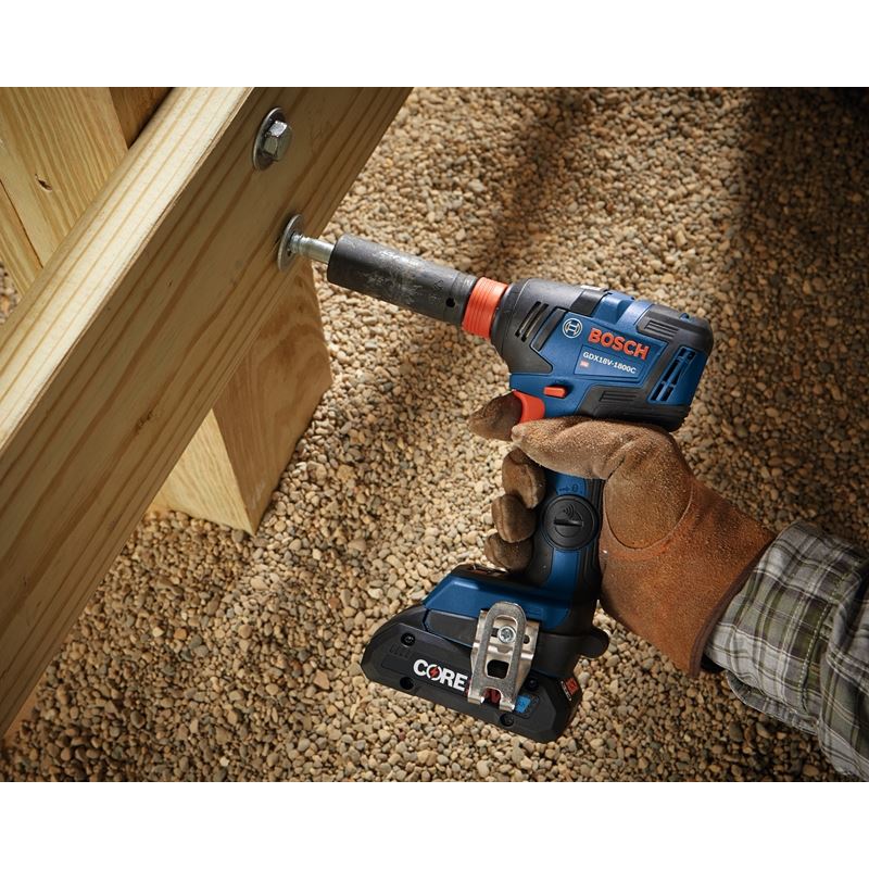 Bosch GDX18V-1800B12 18V Two-In-One 1/4 In. and 1/2 In. Bit/Socket Impact Driver/Wrench Kit with 2 Ah Standard Power Battery - Image 12