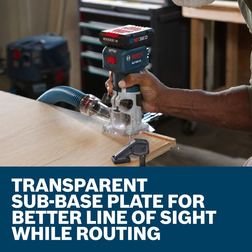 Bosch GLF18V-25N 18V Laminate Trim Router - Image 5