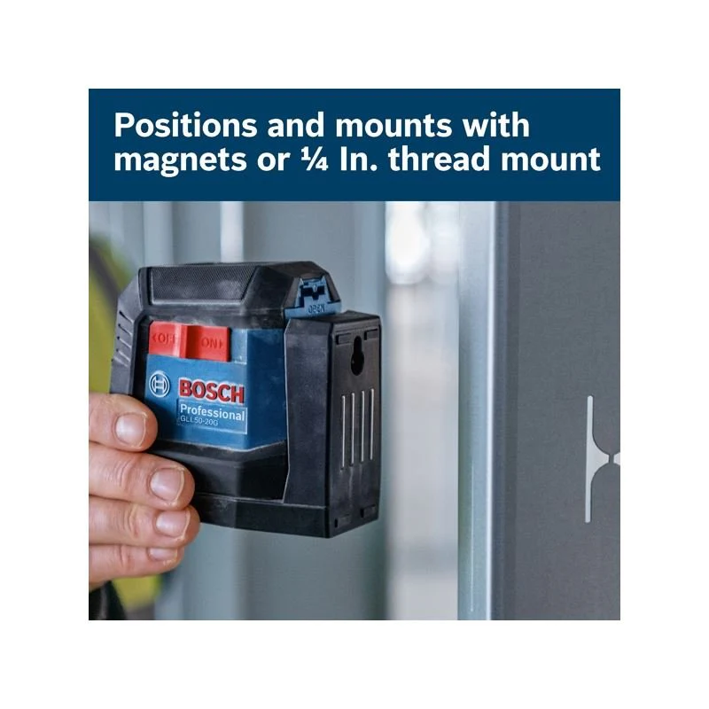 Bosch GLL50-20GL Green Beam Self Leveling Cross Line Laser - Image 4