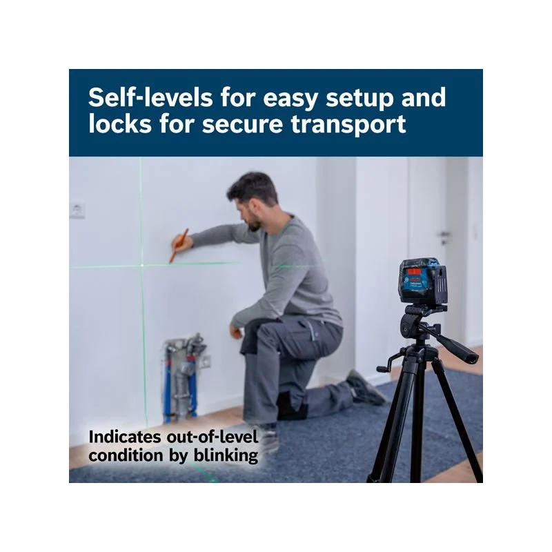 Bosch GLL50-20GL Green Beam Self Leveling Cross Line Laser - Image 5