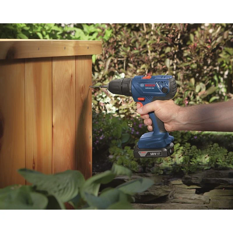 Bosch GSR18V-190B22 18 V Compact 1/2 In. Drill/Driver Kit with (2) 1.5 Ah SlimPack Batteries - Image 4