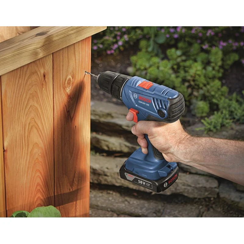 Bosch GSR18V-190B22 18 V Compact 1/2 In. Drill/Driver Kit with (2) 1.5 Ah SlimPack Batteries - Image 5