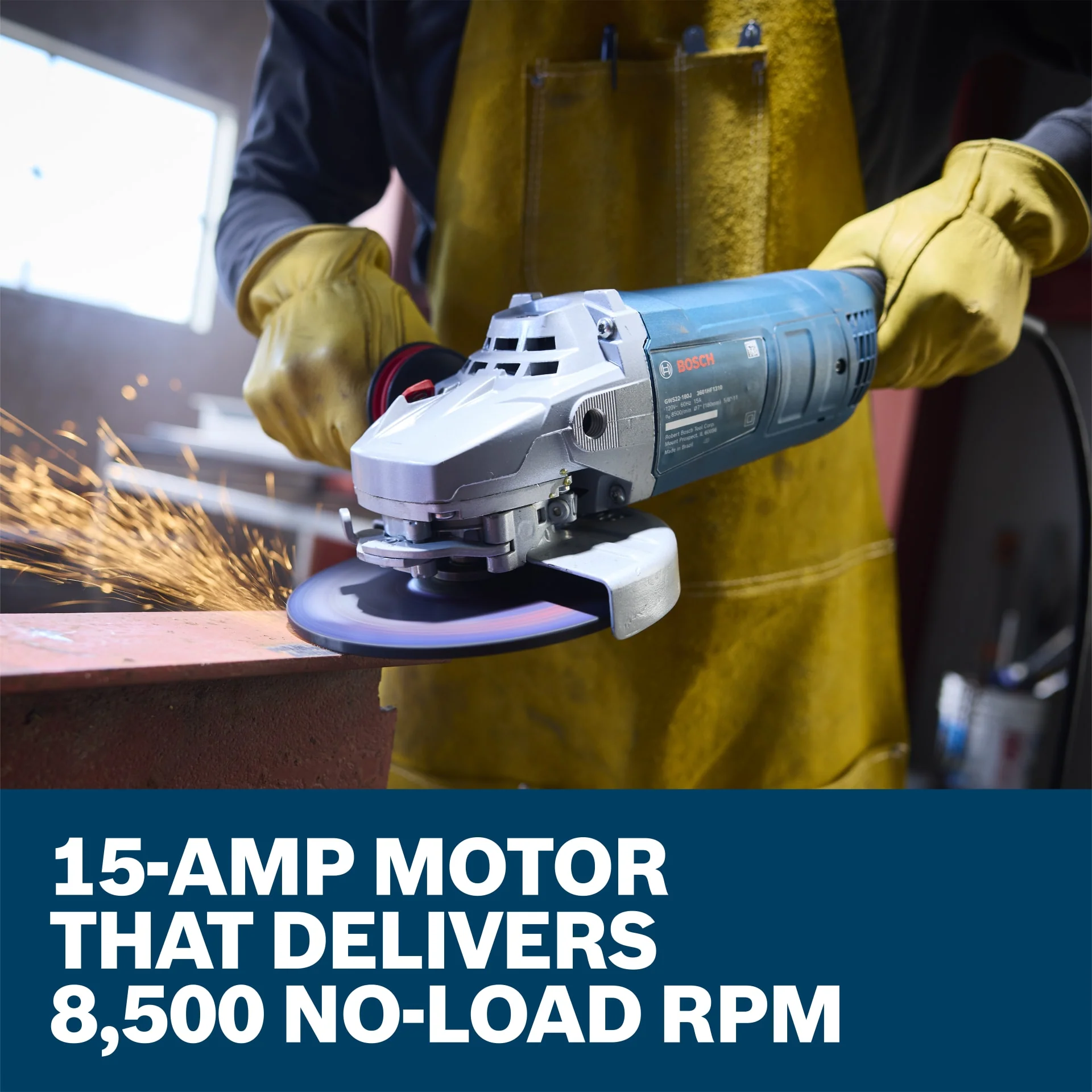 BOSCH GWS22-180J 7 In. Large Angle Grinder – 15 Amp W/ Lock-On Trigger Switch - Image 5