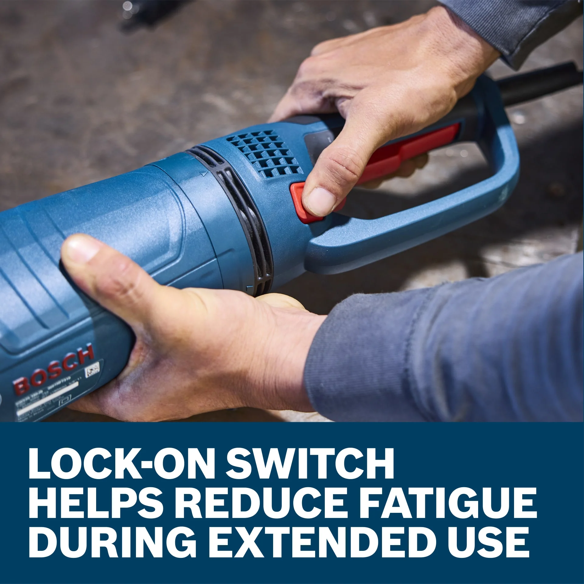 BOSCH GWS25-230JR 9 In. Large Angle Grinder – 15 Amp W/ Lock-On Trigger Switch and Rotatable Main Handle - Image 3