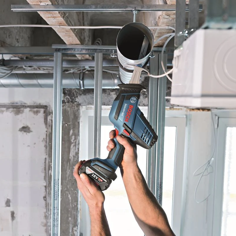 Bosch GXL18V-496B22 18 V 4-Tool Combo Kit with Compact Tough 1/2 In. Drill/Driver, 1/4 In. and 1/2 In. Two-In-One Bit/Socket Impact Driver, Compact Reciprocating Saw and LED Worklight - Image 5