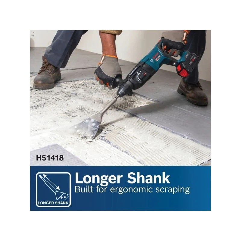 Bosch HS1418 5 In. x 11 In. Floor Scraper SDS-plus Hammer Steel - Image 7