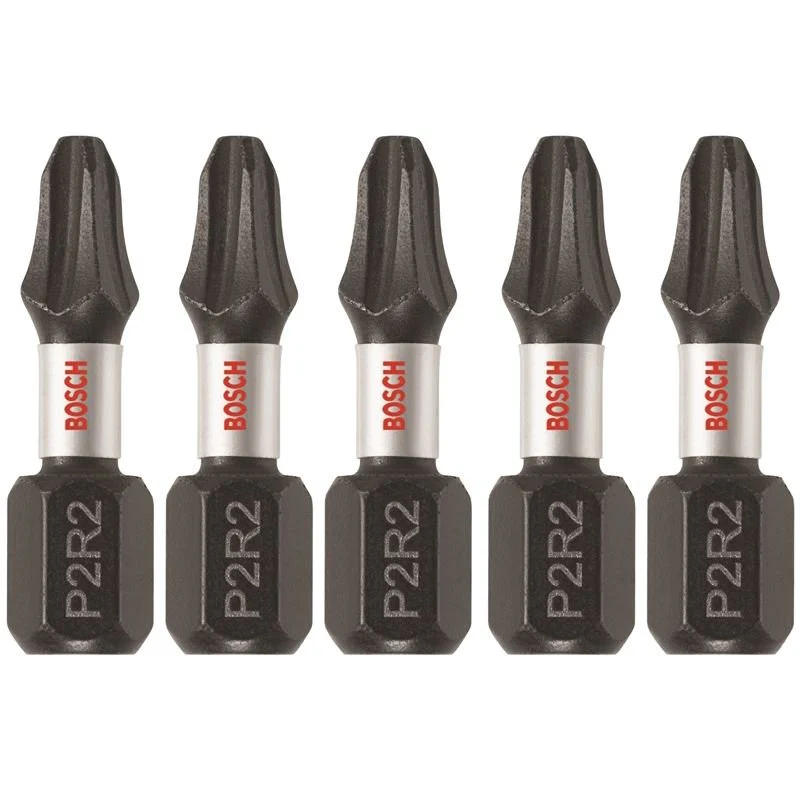 Bosch | ITP2R2105 5 pc. Impact Tough 1 In. Phillips/Square #2 Insert Bits
