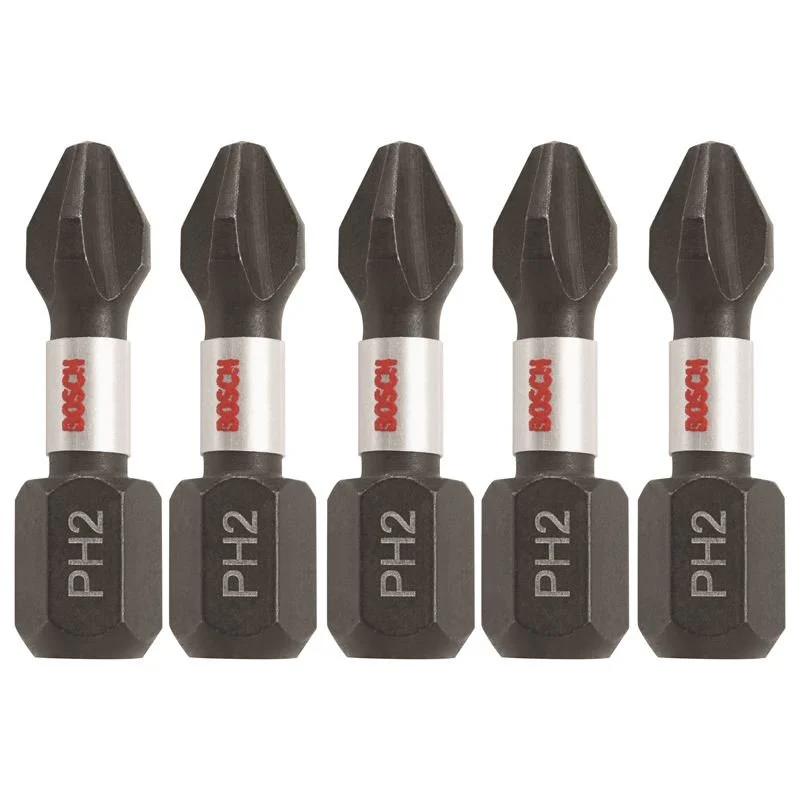 Bosch | ITPH2105 5 pc. Impact Tough 1 In. Phillips #2 Insert Bits