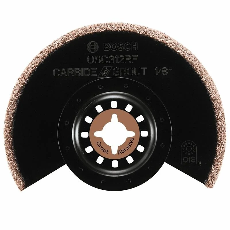 Bosch | OSC312RF 3-1/2 In. x 1/8 In. Kerf Multi-Tool Carbide/Grit Grout Grinding Blade