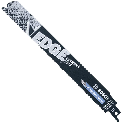 Bosch RECM9X2-25B 25 pc. 9 In. 14/18 TPI Edge Reciprocating Saw Blades for Medium Metal (Bulk Pack)