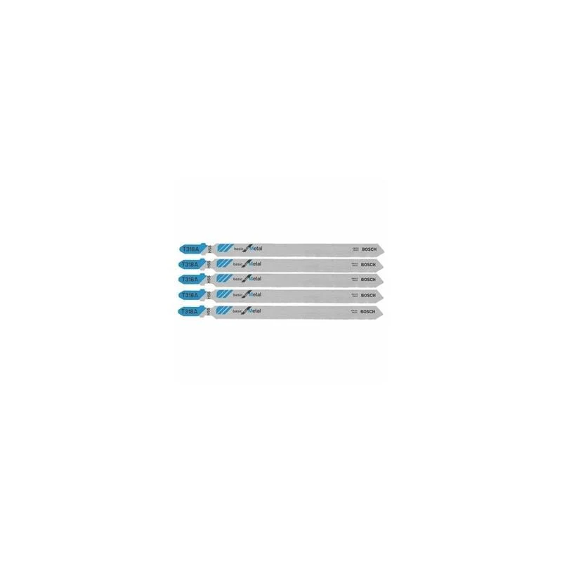 Bosch | T318A 5 Pieces 5-1/4" 24 TPI Basic for Metal T-Shank Jig Saw Blades - Image 2