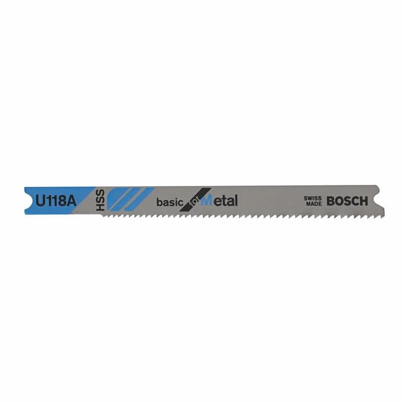 Bosch | U118A 5 Pieces 3-1/8" 17-24P TPI Basic for Metal U-Shank Jig Saw Blades