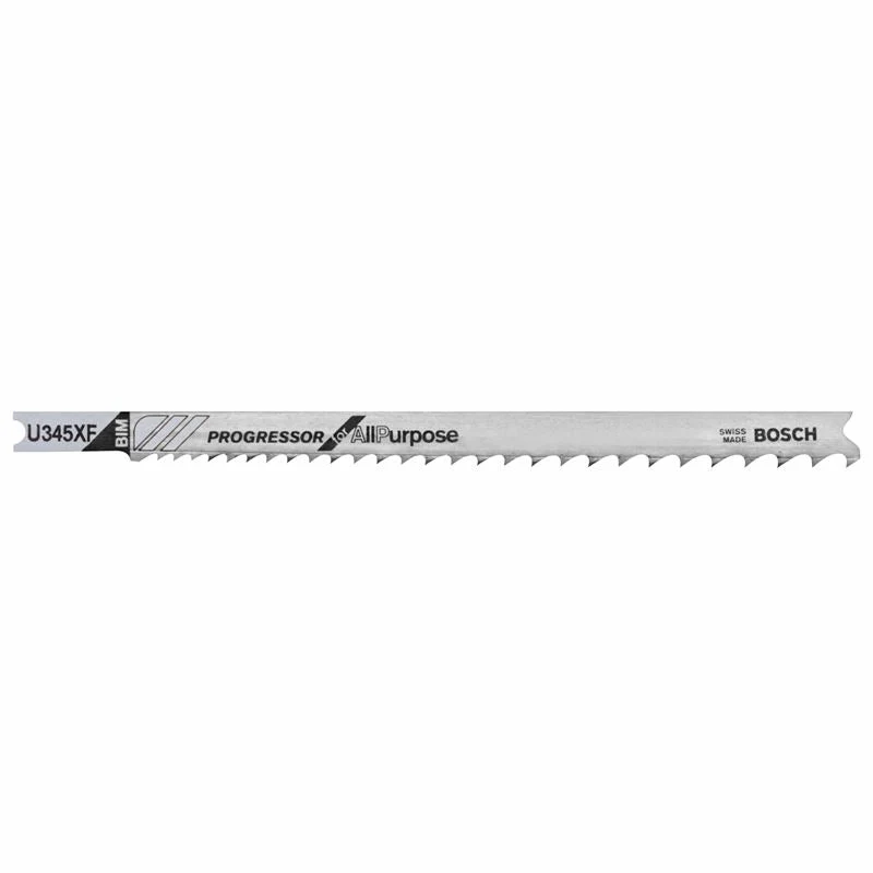 Bosch | U345XF 5 Pieces 5" 5-10P TPI Progressor for All Purpose U-Shank Jig Saw Blades