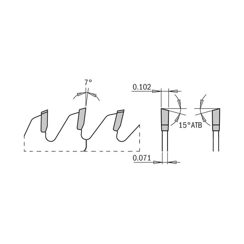 CMT 253.060.10 10 in Sliding Fine Finsh Saw Blade - 60T - Image 4