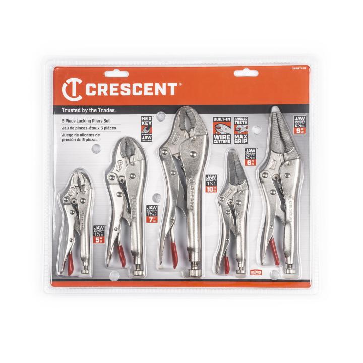 Crescent CLP5SETN-08 5 Piece Curved and Long Nose Locking Plier Set - Image 2