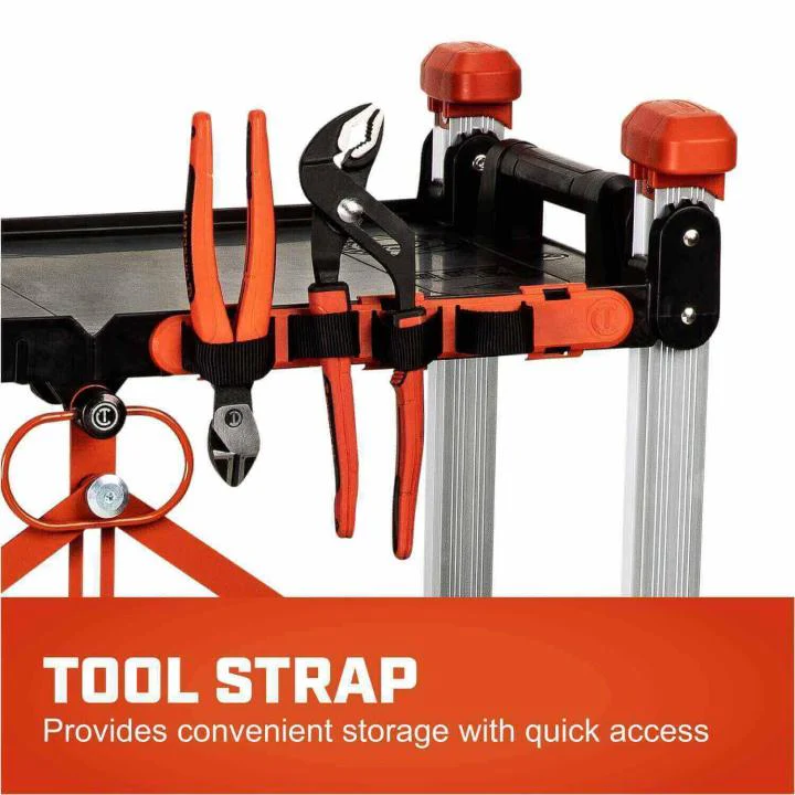 CRESCENT F3SCBL SITERUNNER 3 Shelf Folding Jobsite Cart - Image 5