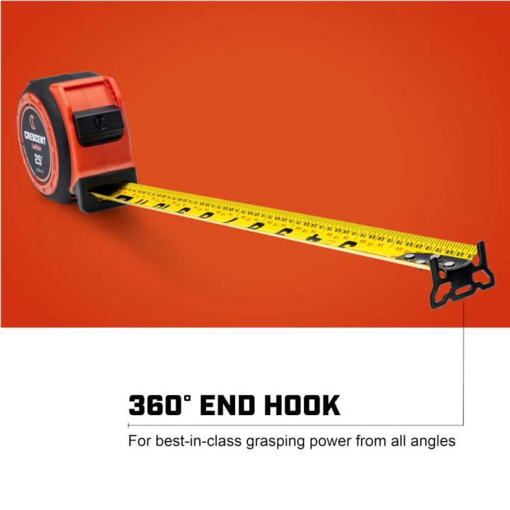 Crescent L1025C-02 1-3/16" x 25' CONTROLTOUCH Tape Measure - Image 4