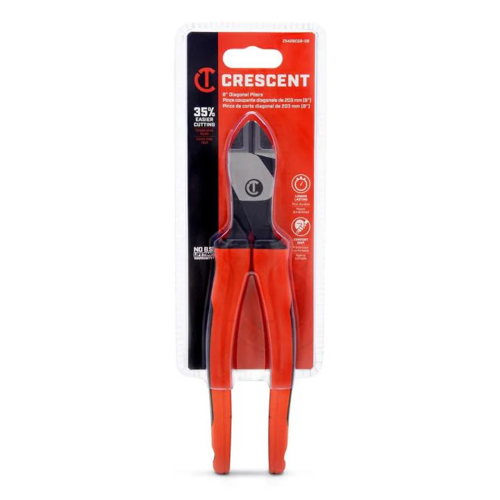 Crescent Z5428CGR-06 8" Z2 Diagonal Cutting Plier with Cushion Grip Rawhide Handle - Image 5