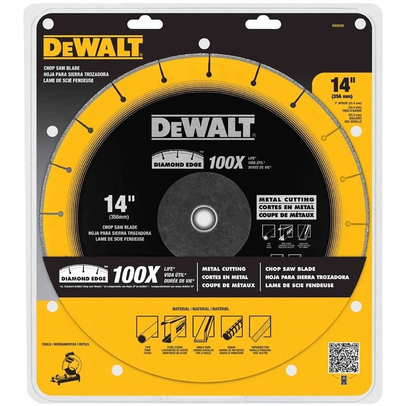 DEWALT 14" x 3/32" x 1" Diamond Edge Chop Saw Wheel - Image 2