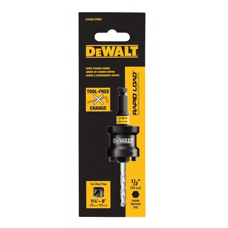 DEWALT DAH9912PBM RAPID LOAD Quick Change Hole Saw Arbor - Image 4