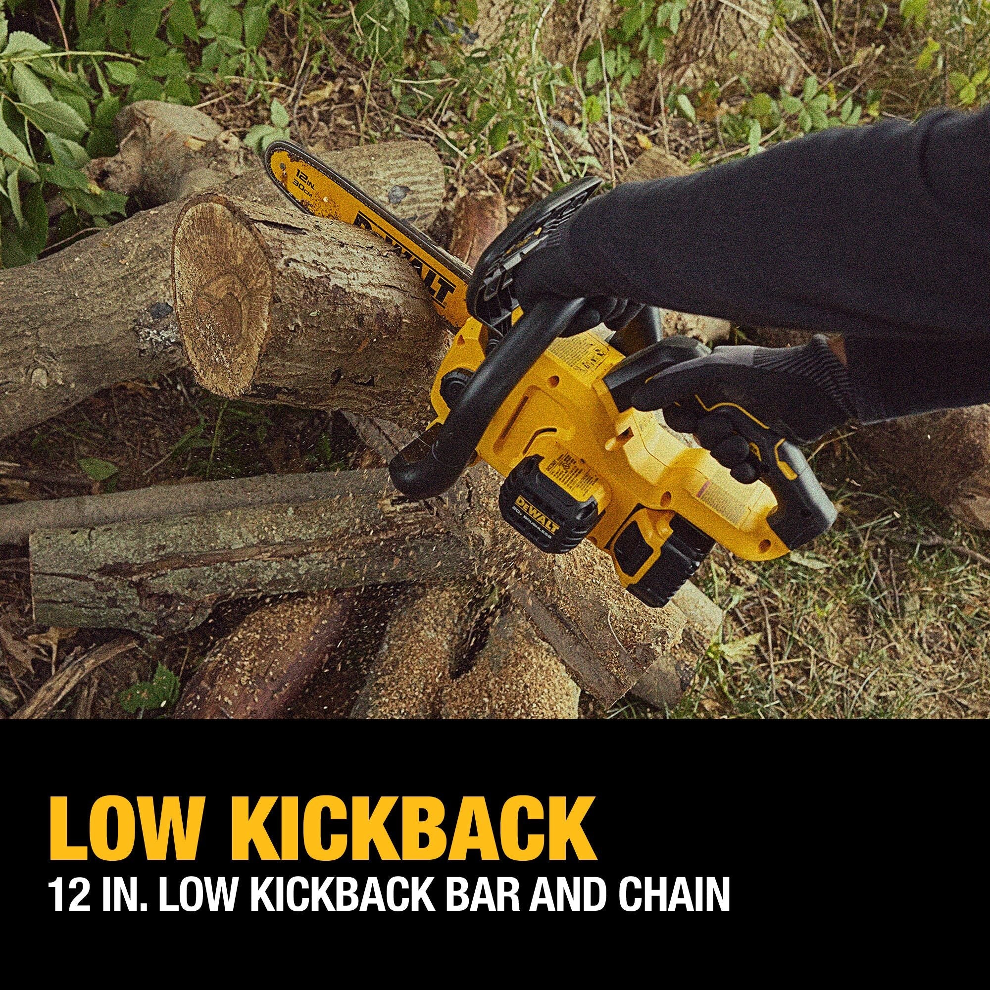 DEWALT DCCS621P1 20V MAX* Compact 12 in. Brushless Cordless Chainsaw Kit - Image 3