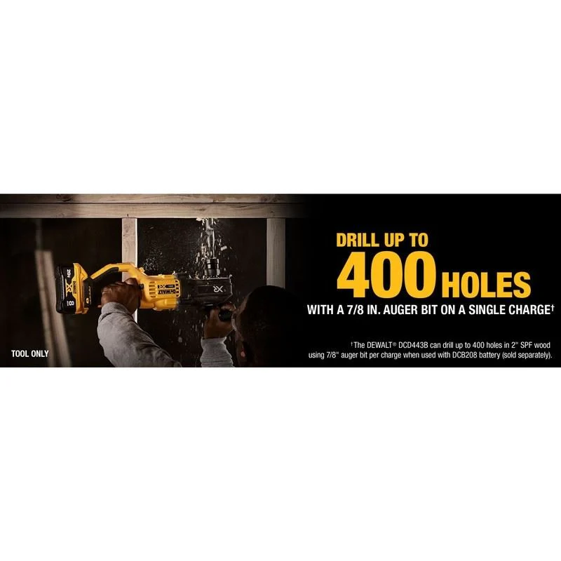DEWALT DCD443B 20V MAX XR Brushless Cordless 7/16 in. Compact Quick Change Stud and Joist Drill with POWER DETECT Technology (Tool Only) - Image 10