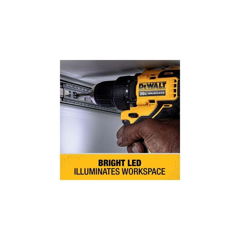 DEWALT DCD708C1 ATOMIC 20V MAX* Brushless Compact 1/2 in. Drill/Driver Kit - Image 3