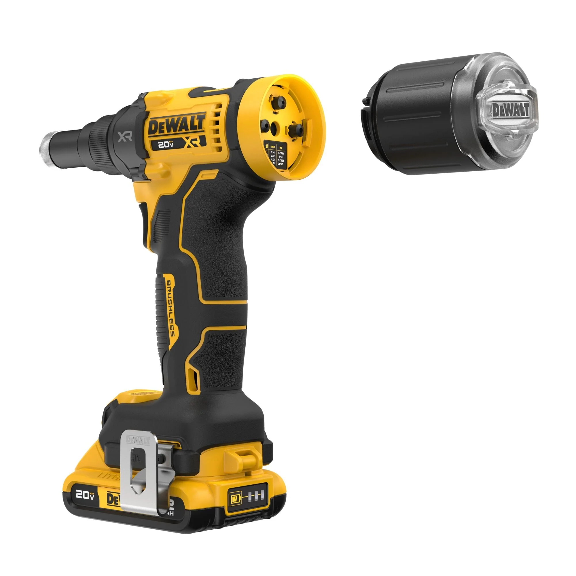 DEWALT DCF403D1 20V MAX* XR® Brushless Cordless 3/16" Rivet Tool Kit - Image 6