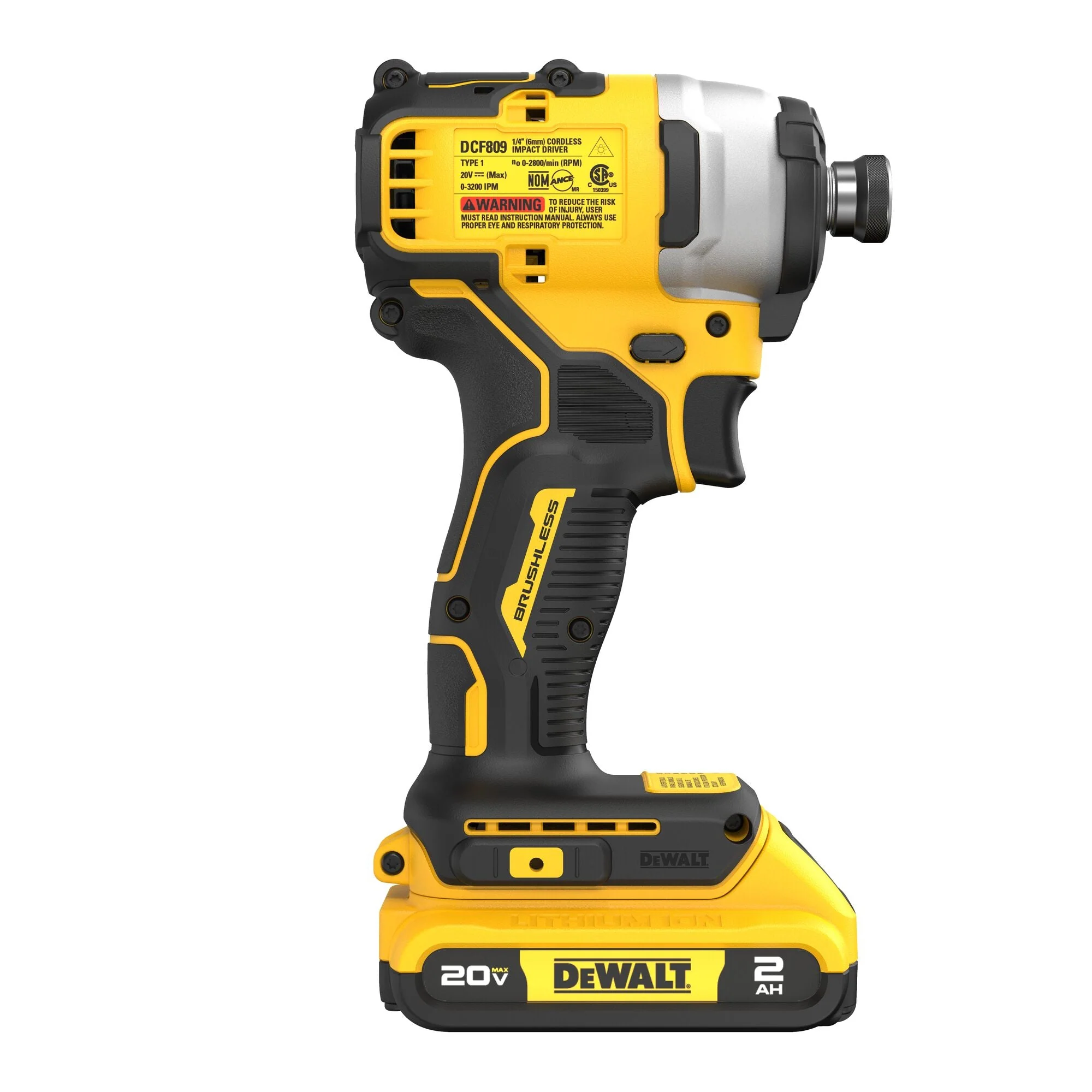 DEWALT DCF809D1 ATOMIC™ 20V MAX* Brushless Cordless Compact 1/4 in Impact Driver Kit - Image 3