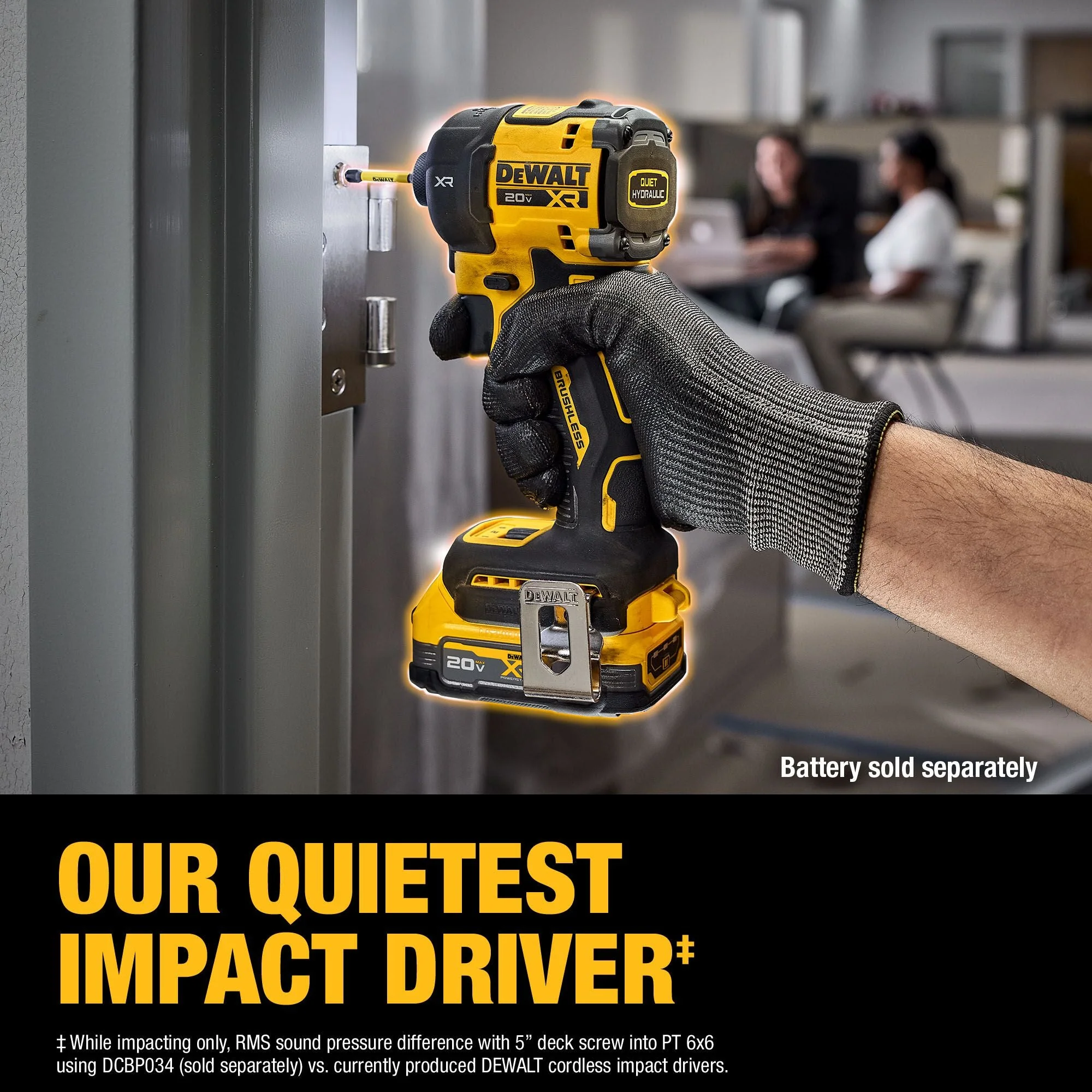 DEWALT DCF870B 20V MAX* XR® Brushless Cordless 1/4 in. Quiet Hydraulic Impact Driver (Tool Only) - Image 9