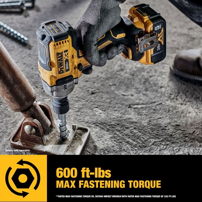 DEWALT DCF891B 20V MAX XR 1/2 in. Mid-Range Impact Wrench with Hog Ring Anvil (Tool Only) - Image 5