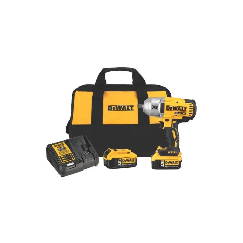 DEWALT DCF899HP2 20v MAX* XR Brushless High Torque 1/2" Impact Wrench Kit w. Hog Ring Anvil (5.0Ah)