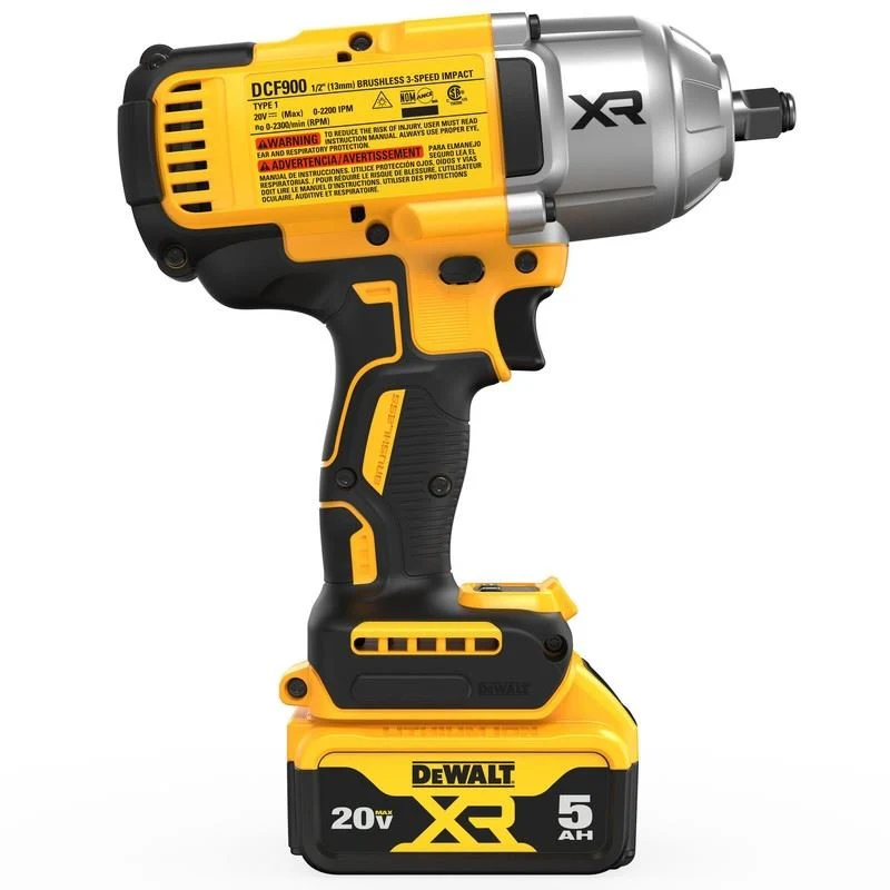 DEWALT DCF900P2 20V MAX XR 1/2 In. High Torque Impact Wrench with Hog Ring Anvil - Image 5
