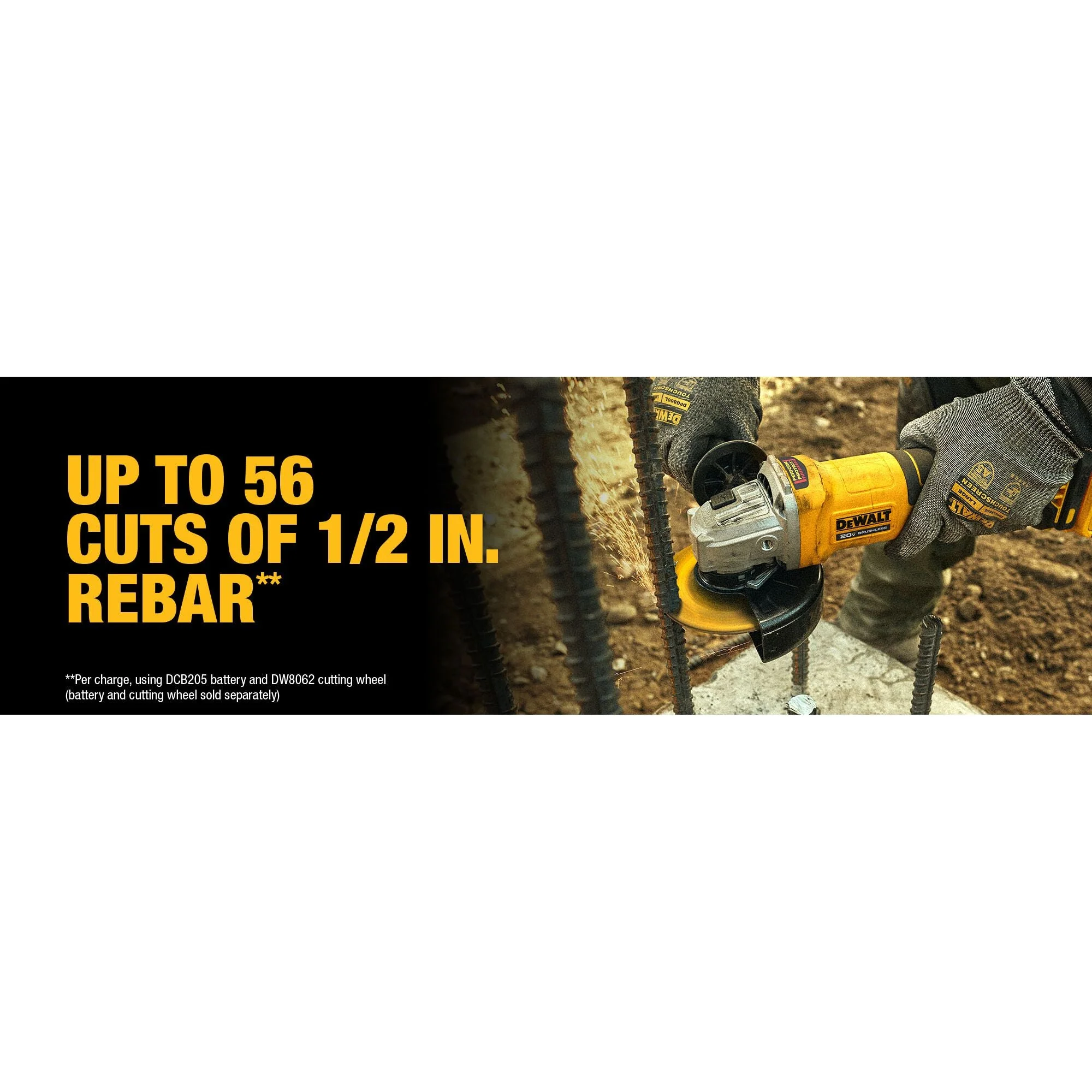 DEWALT DCG408B 20V MAX* Brushless Cordless 4 1/2 in. Paddle-Switch Grinder (Tool Only) - Image 8