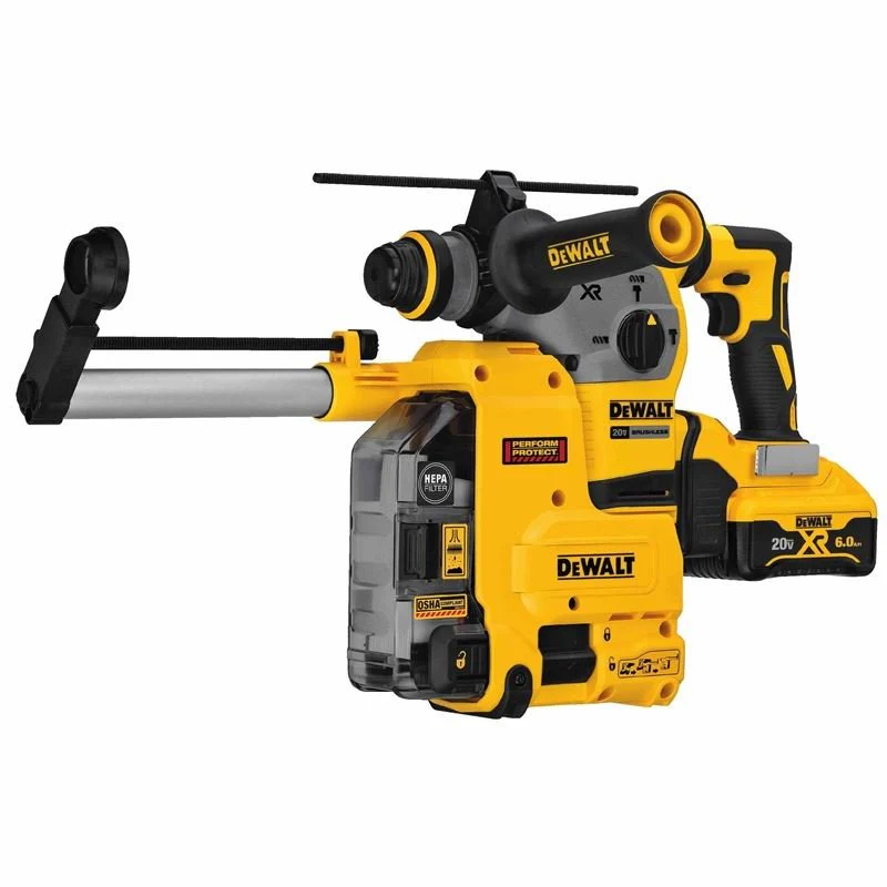 DEWALT DCH293R2DH 20V MAX Brushless 1-1/8 in. L-Shape SDS PLUS Rotary Hammer Kit w/ Dust Collection - Image 4