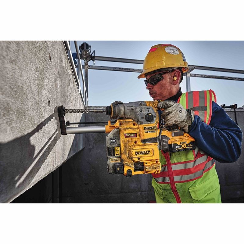DEWALT DCH293R2DH 20V MAX Brushless 1-1/8 in. L-Shape SDS PLUS Rotary Hammer Kit w/ Dust Collection - Image 6